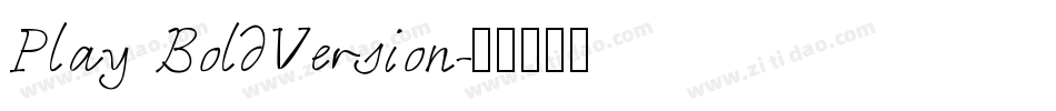 Play BoldVersion字体转换